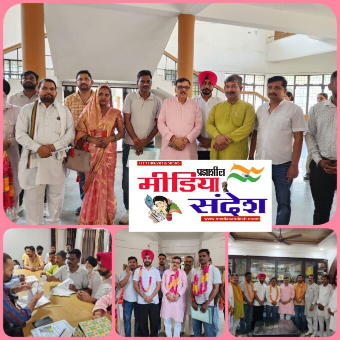 भाजपा प्रत्याशियों के समर्थन में दो-दो प्रत्याशियों ने नामांकन वापस लिया,