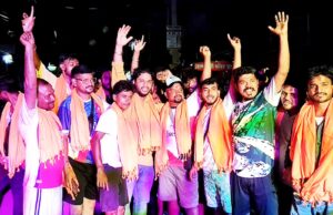 गंगाजल लेने गए स्पोर्टस भोले कांवड़ियों का स्वागत किया