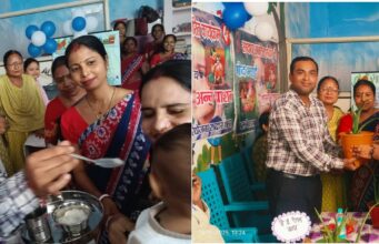संजय नगर के पार्षद नीतू मानवेन्द्र राय ने महिला बाल विकास विभाग की और से कराया गोद भराई व अन्नप्राशन का कार्यक्रम I