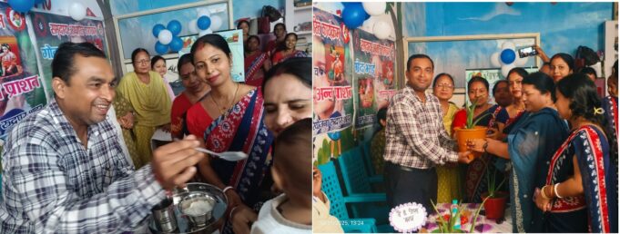 संजय नगर के पार्षद नीतू मानवेन्द्र राय ने महिला बाल विकास विभाग की और से कराया गोद भराई व अन्नप्राशन का कार्यक्रम I