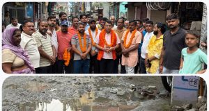 कटोरी मंदिर से चंद्रपाल किराना तक जर्जर सड़क बनेगी सीसी रोड, विधायक शिव अरोरा ने किया शुभारंभ