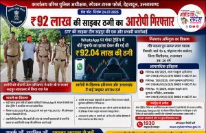 WhatsApp पर शेयर ट्रेडिंग का झांसा देकर ₹92 लाख की साइबर ठगी, STF ने हरियाणा जेल से आरोपी को लाकर किया गिरफ्तार