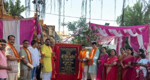 पंचवटी कॉलोनी के शिव मंदिर को मिला नया स्वरूप, विधायक शिव अरोरा ने किया सौंदर्यीकरण कार्य का लोकार्पण